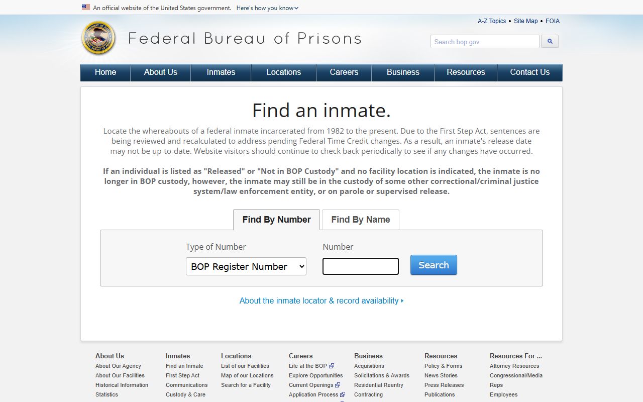 Cherokee County inmate records BOP federal inmate locator