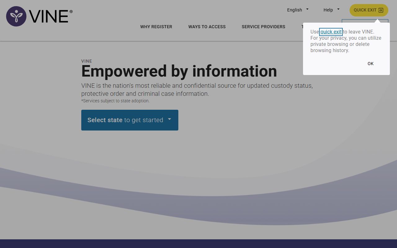 Cherokee County inmate records VINELink custody notification portal
